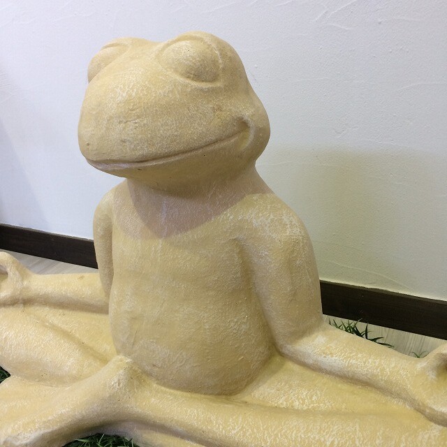 バリ石像 座禅カエル 樹脂セメント 大型 カエル石像 オブジェ バリ島の彫刻 バリ雑貨 置物 置き物 かえる 蛙 かわいい Mergertraininginstitute Com