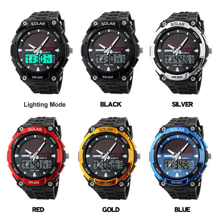 楽天市場 Skmei 腕時計 メンズ メンズ 腕時計 時計 ソーラー 防水 クオーツ デジタル アナログ Fashion腕時計 メンズ ラウンド オシャレ シンプルカジュアル ビジュアル シルバー 安い 新品 デザインとけい ケイロス