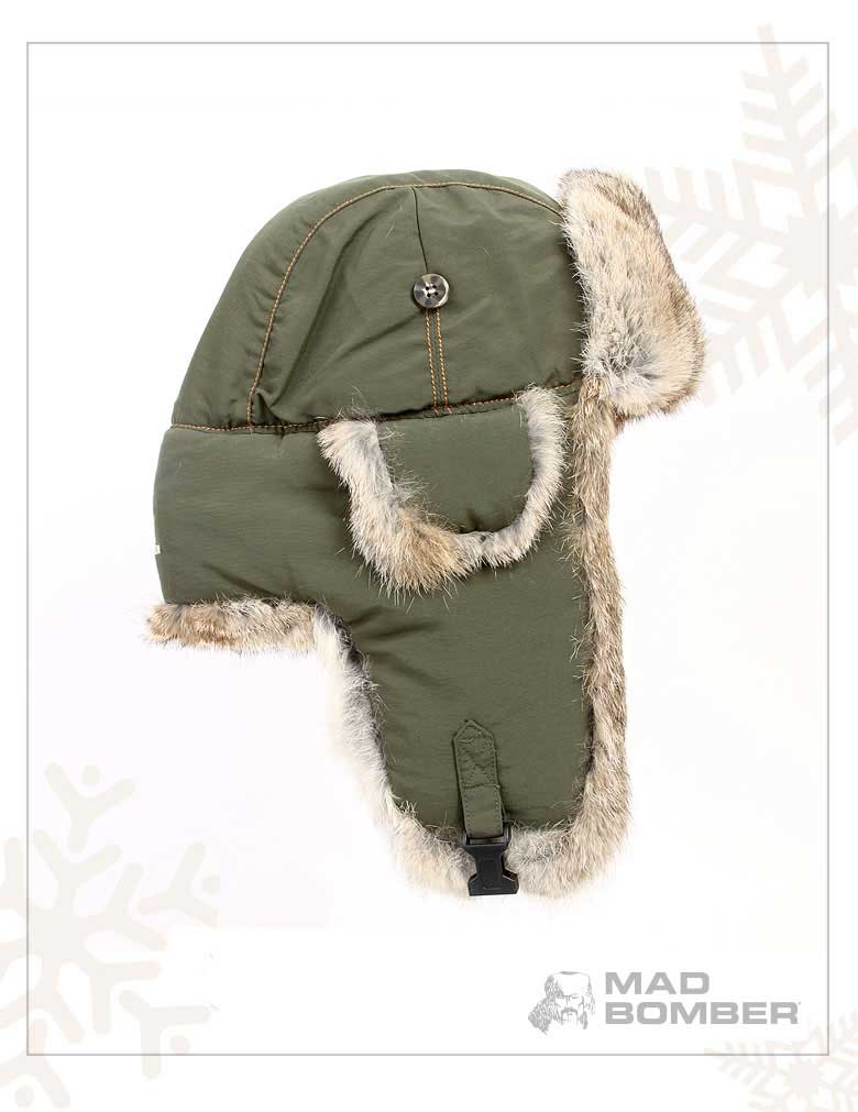 305olv Mad アメリカブランド ボンバーハット Bomber マッドボンバーハット 帽子 ラビットファー100 Hat ロシア帽子 防寒用 スキー帽子
