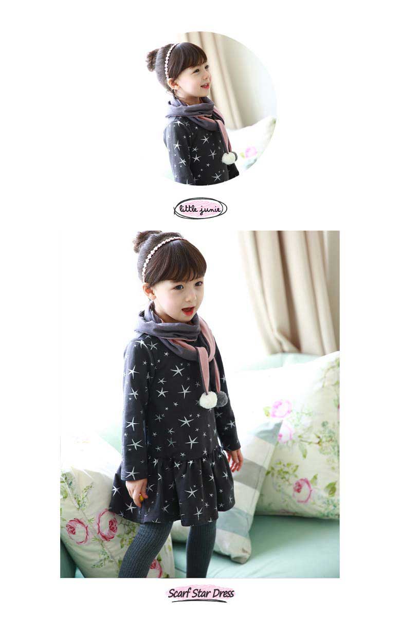 楽天市場 Dress 韓国子供服 ワンピース 長袖 子供服 ワンピース 秋冬 カジュアル フォーマル かわいい キッズ 女の子100cm 110cm 1cm 130cm 140cm 長袖 トップス ガールズ スター 星 長袖 星柄 ワンピース ホシ 秋冬 長袖 セクシー ケイロス