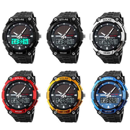 楽天市場 Skmei 腕時計 メンズ メンズ 腕時計 時計 ソーラー 防水 クオーツ デジタル アナログ Fashion腕時計 メンズ ラウンド オシャレ シンプルカジュアル ビジュアル シルバー 安い 新品 デザインとけい ケイロス