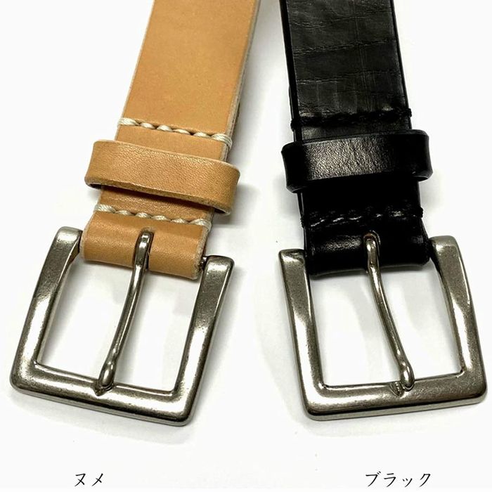 スーパーセール全品ポイント10倍 11日まで 6ｍｍ厚 4ｃｍ幅 極厚 ベルト ヌメ革 サドルレザー メンズベルト カジュアル ワイルドレザー 日本製 あす楽 ベルト専門店 Bell La Bell