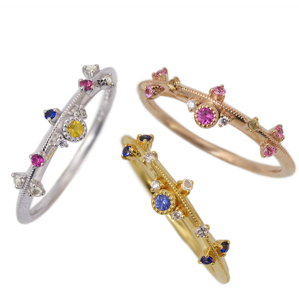 楽天市場】ダイヤモンド×ルビー×サファイアリング「ディアレスト