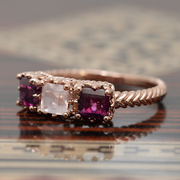 指輪　リング　アクアマリン　アメジスト　アメシスト　紫　水色　プラチナ　Pt raviea-accessory_g-57-pt