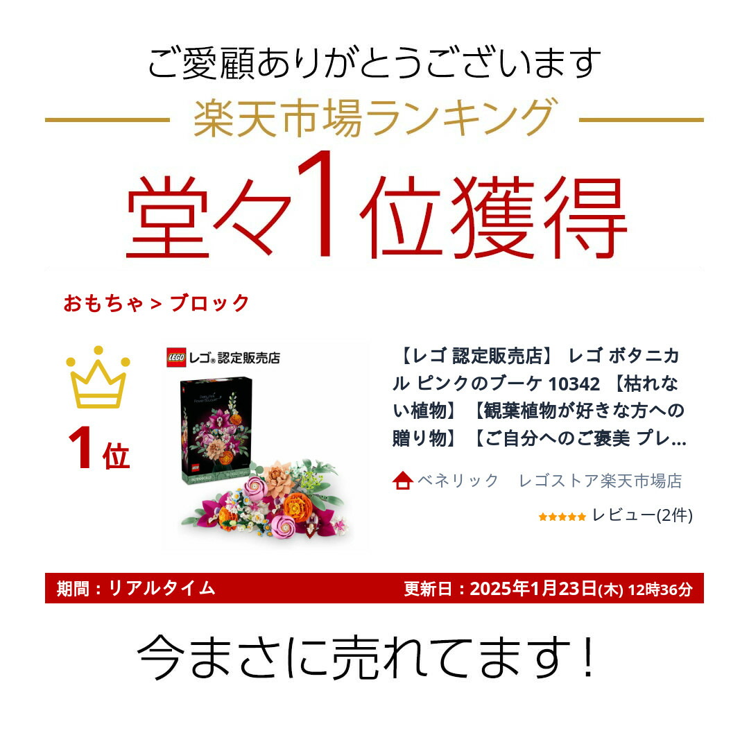 レゴ 認定販売店】 レゴ ボタニカル ピンクのブーケ 10342 【バック