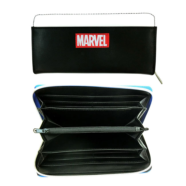 楽天市場 長財布 マーベル Marvel レザー トリコカラー ロゴ マーク キャラクター アニメ ラウンドファスナー ロングウォレット シンプル 革 合皮 アコーディオン式 ファスナー 小銭入れ コインケース コインパース カードポケット カード入れ カードホルダー 収納