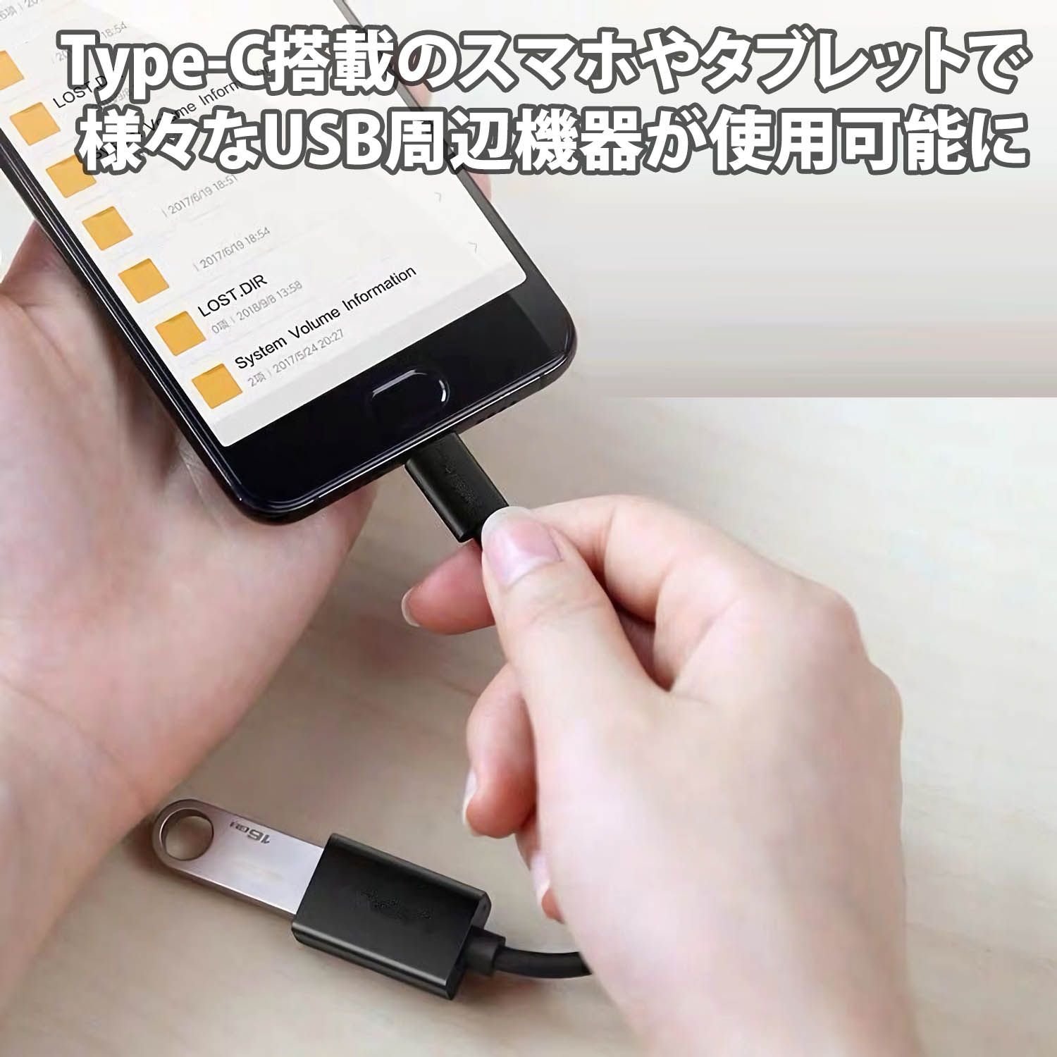 ラッピング無料 USB Type-C 変換アダプター ブラック 充電データ通信 OTG m4d