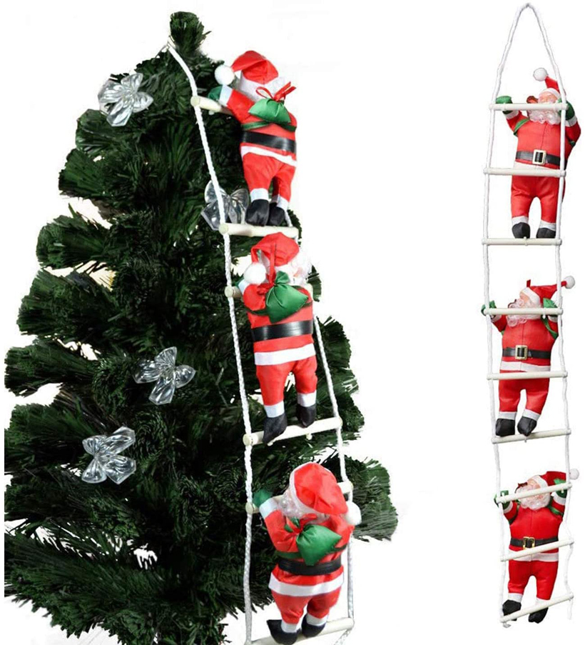 楽天市場 クリスマス はしごサンタ飾り サンタ３体 クリスマスツリー オーナメント サンタクロース 人形 パーティー 吊り 飾り付け クリスマス 部屋 装飾 デコレーション 吊り装飾用 ビジュー