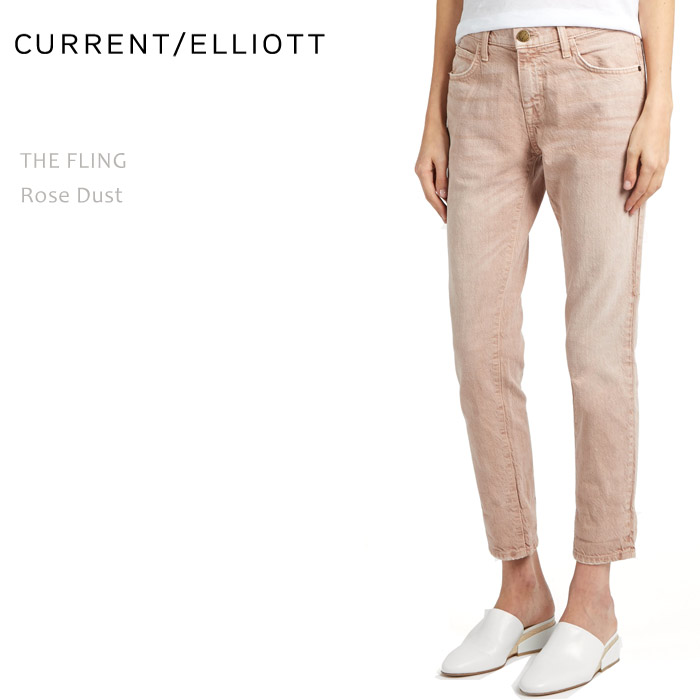 【SALE】CURRENT ELLIOTT（カレントエリオット） THE FLING Rose Dust ボーイフレンド/ストレート/デニム/ルーズフィット/カラーデニム