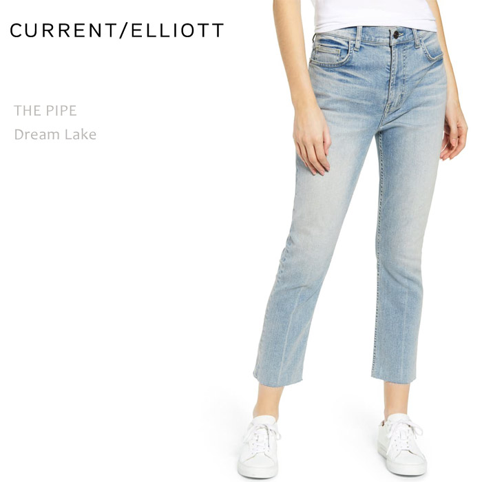 【SALE】CURRENT ELLIOTT（カレントエリオット）THE PIPE Dream Lake ハイライズ テーパード　スキニー デニム レディースデニム ボトムス｜ＢＬＵＥ　ＡＤＤＩＣＴ