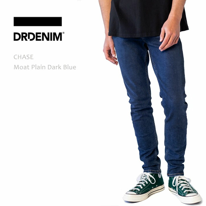 【SALE】DR DENIM お医者さんジーンズ CHASE Skinny Tapered Moat Plain Dark Blue メンズ ズボン下 テーパードデニム スキニージーンズ スキニーデニム メンズジーンズ スキニーテーパード メンズデニム お医者さんジーンズ