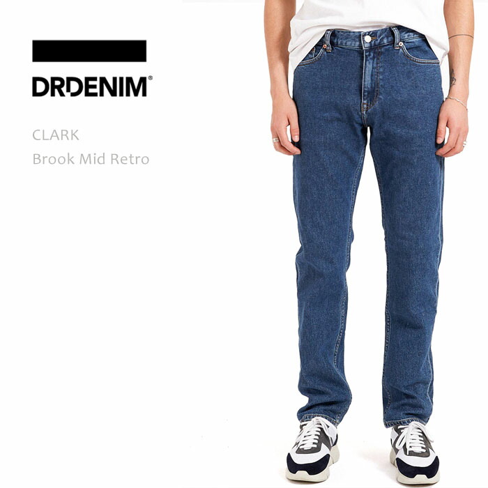 【SALE】DR DENIM お医者さんジーンズ CLARK Slim Tapered Brook Mid Retro テーパードデニム スリムテーパード メンズジーンズ デニム メンズ ジーンズズボン下 事務屋 メンズデニム