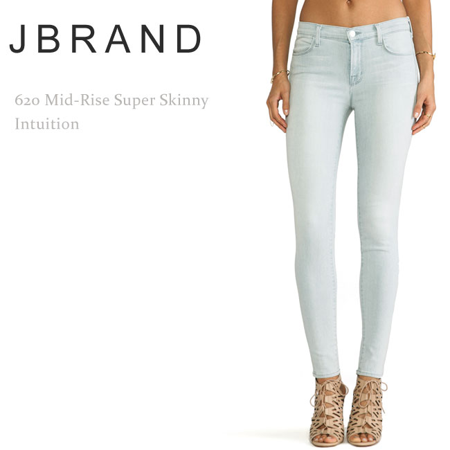【SALE】J Brand（ジェイブランド・ジェーブランド）620 Mid-Rise Super Skinny Intuitionスキニー/スーパースキニー/ミッドライズスキニー｜ＢＬＵＥ　ＡＤＤＩＣＴ