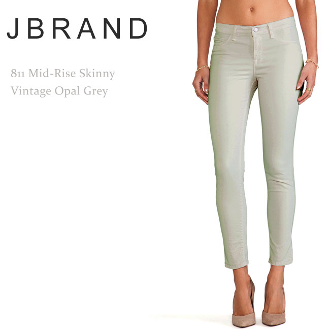 【SALE】J Brand（ジェイブランド・ジェーブランド） 811 MID-RISE SKINNY LEG Vintage Opal Grey /スキニー/カラーデニム