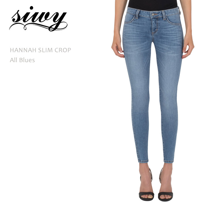 【SALE】Siwy（シィーウィー）HANNAH SLIM CROP All Blues か細い/スキニー/クロップドデニム