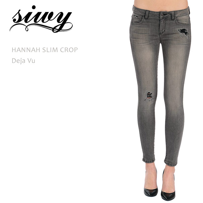 【SALE】Siwy（シィーウィー）HANNAH SLIM CROP Deja Vuスキニー/クロップド/色合いジーンズ/不都合/衝突