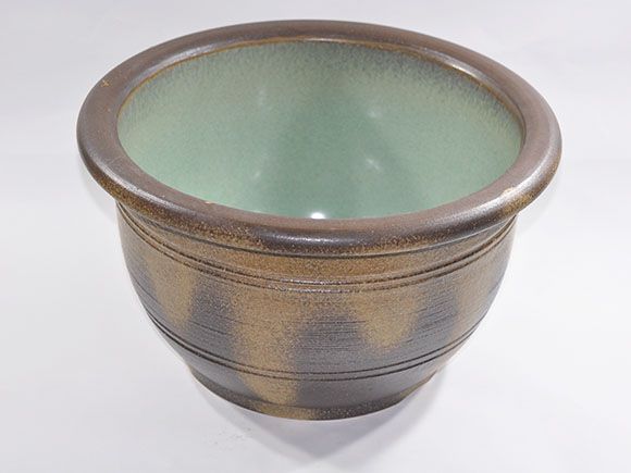 スイレン野晒 めだか鉢 信楽焼 窯素膚櫛目お水鉢 13号数大きさ ひとりでに 水辺 担桶 水ばん 花器 水鉢 めだか 金魚 水生植物 陶器鉢 睡蓮 池 ビオトープ Marchesoni Com Br