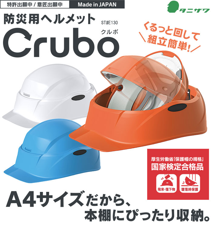 楽天市場 防災用 折りたたみヘルメット Crubo クルボ St E130 あんしんの殿堂防災館