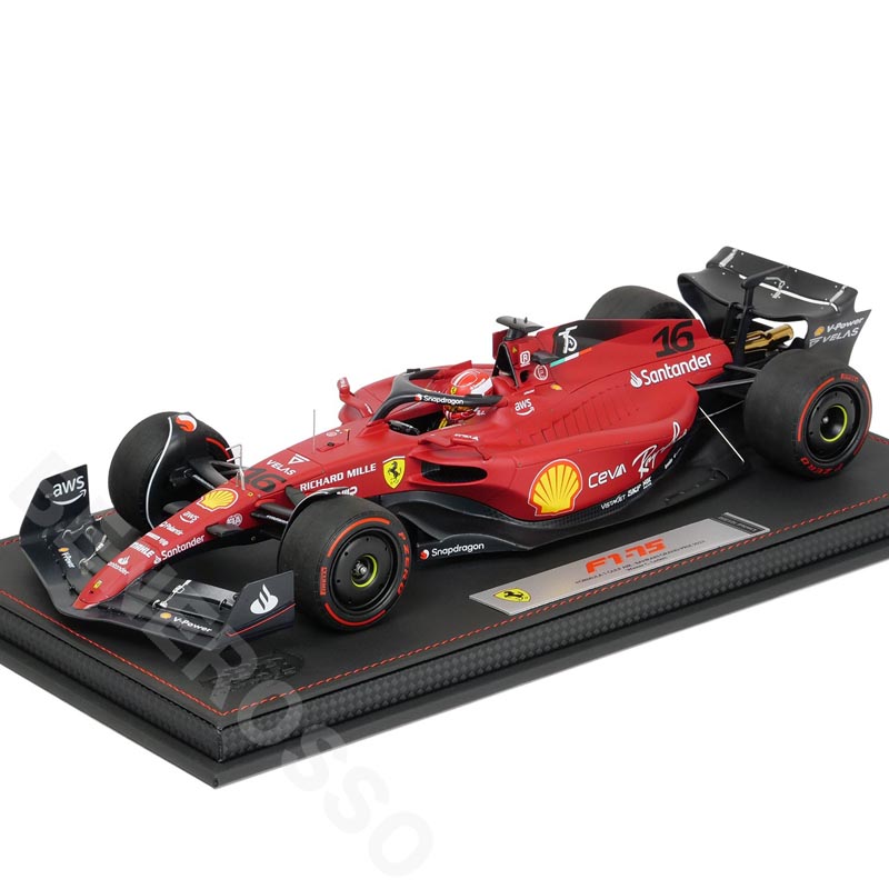 BBR MODELS 1/18スケール フェラーリ F1-75 バーレーンGP 2022 C.ルクレール Winner （ケース付） BBR221816DIE