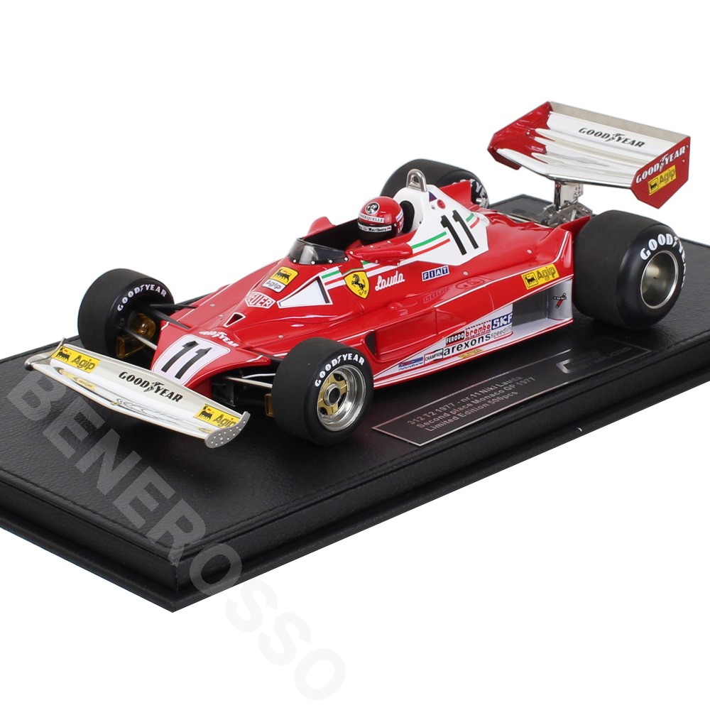 TOPMARQUES 1/18スケール フェラーリ 312 T2 1977 モナコGP 2nd No,11 N.ラウダ ドライバー付 GRP014JF【デカール加工】