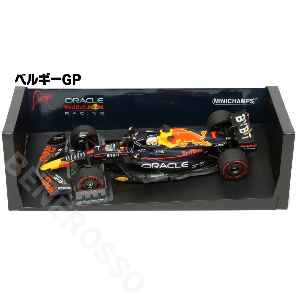 MINICHAMPS 1/18スケール オラクル レッドブル レーシング RB18 M.フェルスタッペン ベルギーGP 2022 ウィナー 110221401｜フェラーリ・グッズの店 BENEROSSO