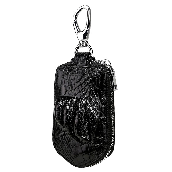 キーケース キーホルダー 5連 クロコダイル 爪付き シャム CROCODILE ブラック 黒 ワニ革 鍵 車 key 鰐革 本革 エキゾチックレザー 送料無料 AR-SMT03