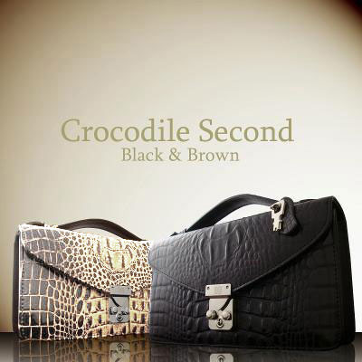 メガネカイマン、ワニ皮セカンドバッグ！ 楽天市場】セカンドバッグ メンズ 高級素材であるカイマンワニ革