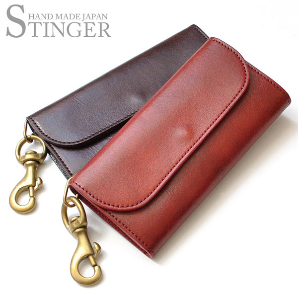 長財布 ガラハッド 姫路レザー STINGER ムラ染め加工 日本製 MADE IN JAPAN 国産 牛革 本革 職人仕上げ 匠 メンズ レディース 送料無料 2色展開(ワインレッド,ダークブラウン) STG-001