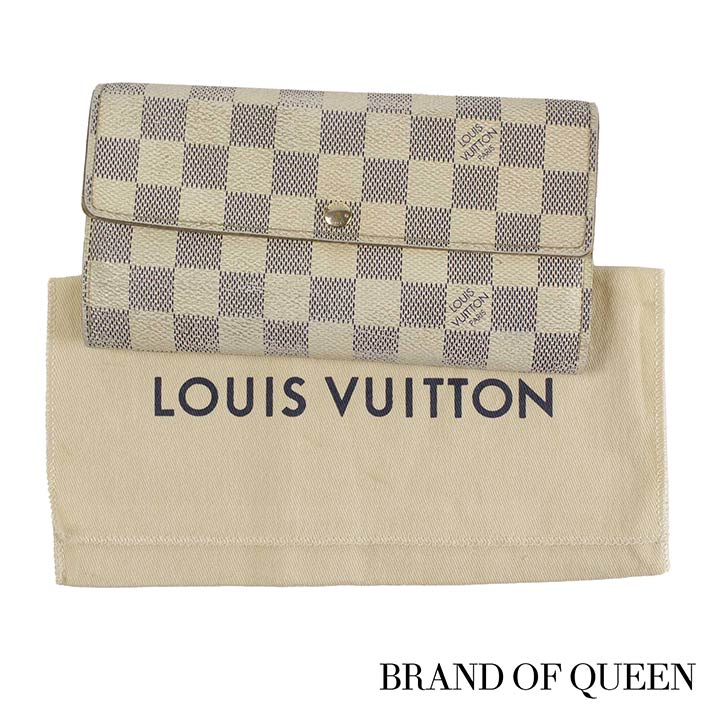 【楽天市場】Louis Vuitton ルイヴィトン 長財布 【ヴィトン レディース長財布 中古】 ダミエ アズール 長財布 ダミエアズール  damier 新型カード10枚型 ポルトフォイユ・サラ N61735 【送料無料 楽天倉庫出荷 無料 ラッピング】 : 財布 バッグ ブランドオブ  ...