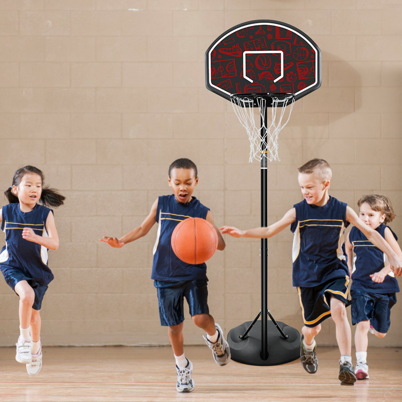 Maxkare バスケットゴール バスケットボールシステム 屋外 室内 ミニ 168 230cm 高さ調節可能 ゴールネット バックボード キャスター付き 青少年 子供に 練習用 一般公式サイズ対応 Christine Coppin Com