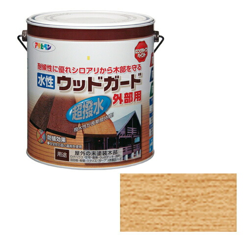 【対応・送料無料】 アサヒペン 水性ウッドガード外部用 ３Ｌ クリヤ　０１