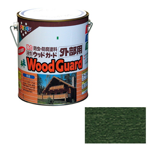 【対応・送料無料】 アサヒペン ウッドガード外部用 １．６Ｌ コロラドグリーン【キシラデコールと同等品！】