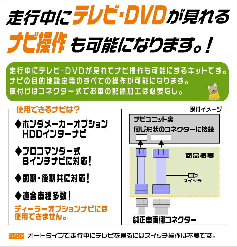 楽天市場 テレビキット ナビキット オデッセイ Rb3 Rb4 H 11 H25 10 走行中にテレビが見れてナビ操作が出来る テレビキャンセラー メーカーオプションナインターナビ用 ブルパーツ楽天市場店