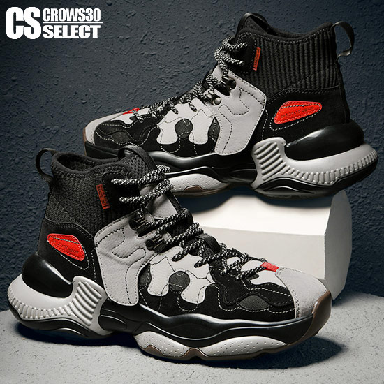 お1人様1点限り ハイカットスニーカー メンズ オラオラ系 バイカラー ソックススニーカー 幾何学 スニーカー インポート オラオラ系ファッション 悪羅悪羅系ファッション ビター系 Bitter系 Bag 男 大人 ブラック 黒 ブルー ベージュ 父の日 プレゼント お兄系 全日本