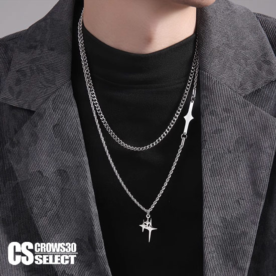 ネックレス メンズ オラオラ系 ネックレス silver925 シルバー925 2連ネックレス じゃらじゃらネックレス アクセサリー グッズ チンピラ ヤンキー ビター系 LDH系 BTS系 3代目系 大人 ネックレス 父の日 プレゼント お兄系 結婚式 二次会 誕プレ 誕生日｜GOAT 大人 ファッション 通販