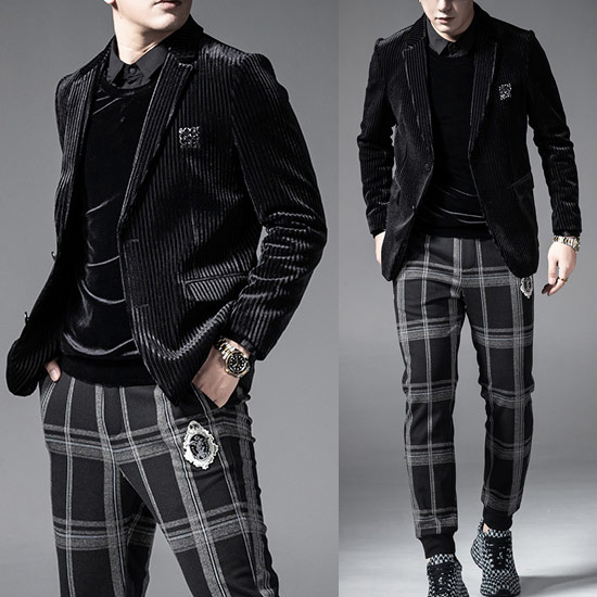 くらしを楽しむアイテム 縦縞 ストライプ コーデュロイ エンブレム 刺繍 ファッション オラオラ系 メンズ テーラードジャケット 総柄 服 ヤクザ 新作 冬 秋 ホスト オシャレ ファッション オラオラ系 ファッション 悪羅悪羅系 バスター お兄系 服 ヤンキー チンピラ