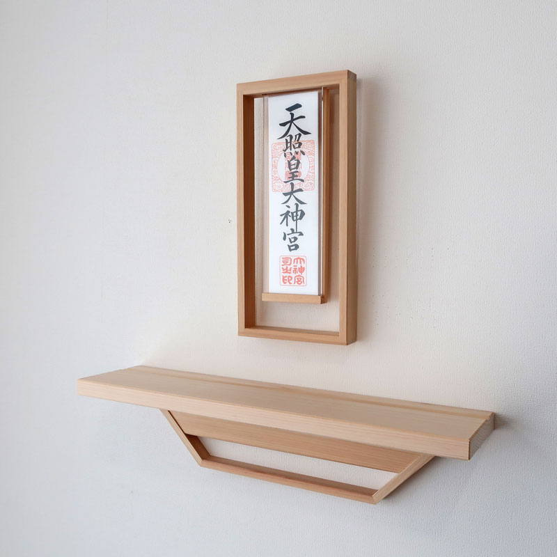 お神札受け 神棚 御守り立て お紙入れ 小型 今めかしい 分かりやすい 工作祝い事 起業祝い事 日本製 飾りもの