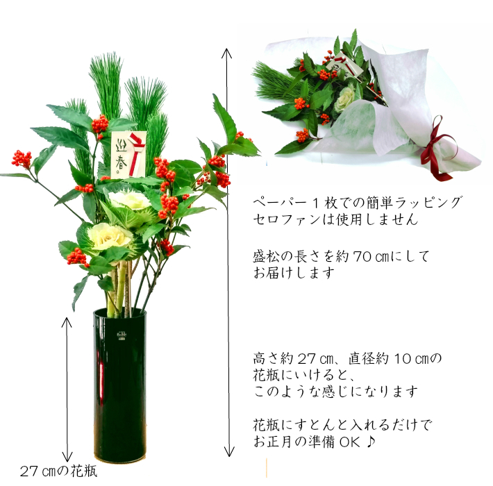 楽天市場 お正月の切り花 正月飾りの生花花束 家庭用いけばなセット 生花専門店 フラワーギフト花on