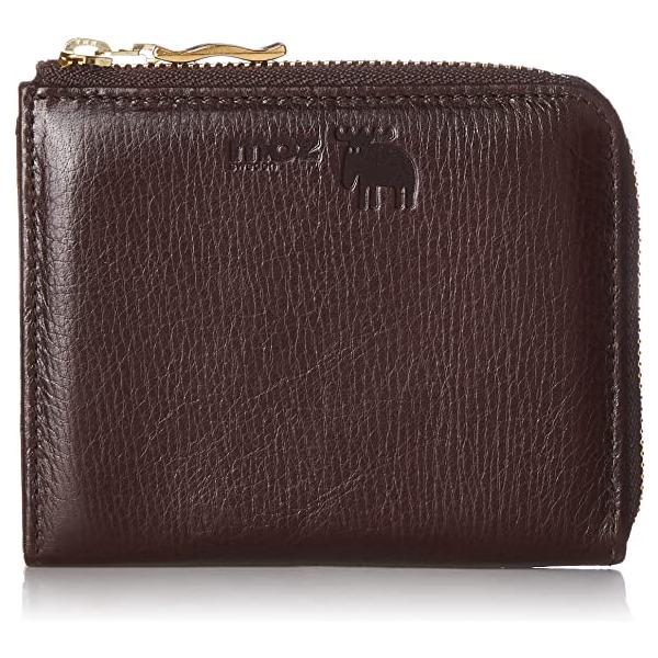 MOZ　モズ　 86071 L字ファスナー 短財布 小銭入れ付き スウェーデン エルク ヘラジカ本革　 牛革 レディース　チョコ　CH