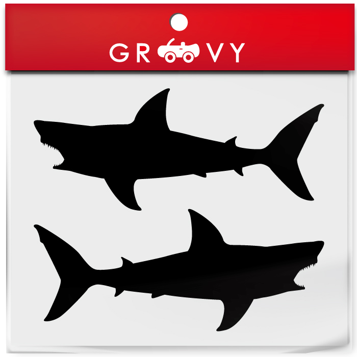 サメ ホホジロザメ かっこいい ステッカー 左右 セット ダイビング サーフィン 海 車 シール デカール エンブレム アクセサリー ブランド アウトドア グッズ 雑貨 おもしろ おしゃれ セール 特集