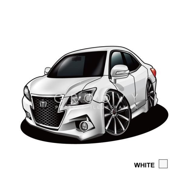 楽天市場 車好き プレゼント トヨタ クラウン アスリート S21 車 イラスト 版 グルービー Toyota Crown Athlete 納車 祝い パーツ カスタム ギフト グッズ おしゃれ かっこいい アート アクセサリー Care Design 楽天市場店