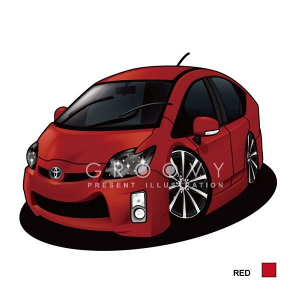 楽天市場 車好き プレゼント トヨタ プリウス Zvw30 車 イラスト 2l版 グルービー Toyota Prius New 納車 祝い パーツ カスタム ギフト グッズ おしゃれ かっこいい アート アクセサリー Care Design 楽天市場店