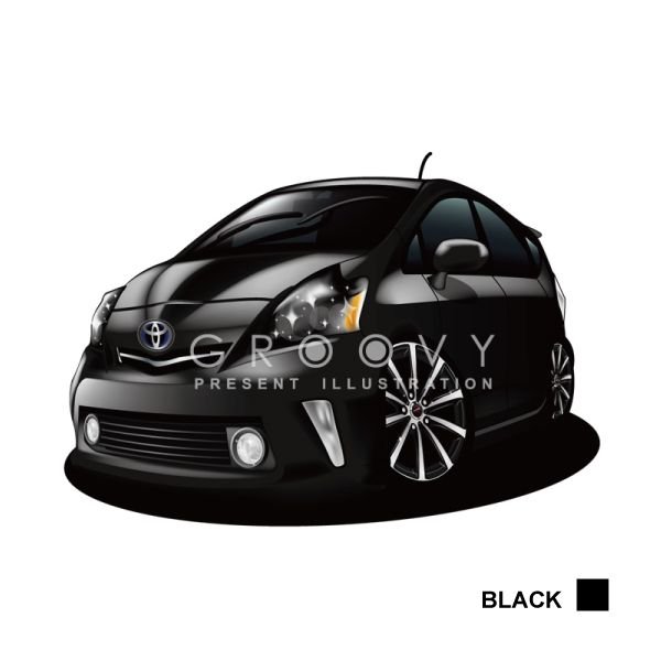 楽天市場 車好き プレゼント トヨタ プリウス A 車 イラスト 版高級フレーム グルービー Toyota プリウスアルファ 納車 祝い パーツ カスタム ギフト グッズ おしゃれ かっこいい アート アクセサリー Care Design 楽天市場店