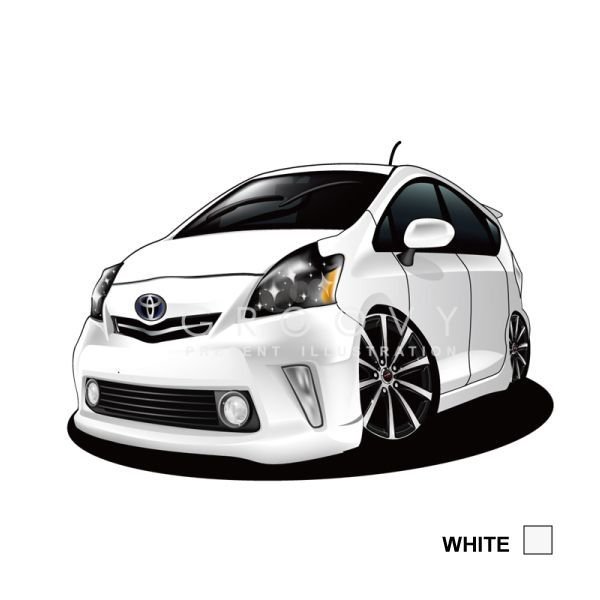 楽天市場 車好き プレゼント トヨタ プリウス A 車 イラスト 版 グルービー Toyota プリウスアルファ 納車 祝い パーツ カスタム ギフト グッズ おしゃれ かっこいい アート アクセサリー Care Design 楽天市場店
