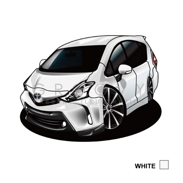 楽天市場 車好き プレゼント トヨタ プリウス A Zvw40 車 イラスト 版 グルービー Toyota Prius 納車 祝い パーツ カスタム ギフト グッズ おしゃれ かっこいい アート アクセサリー Care Design 楽天市場店