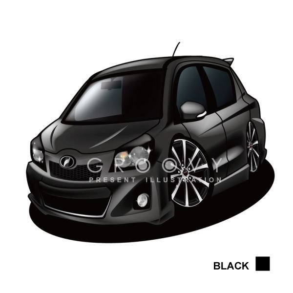 楽天市場 車好き プレゼント トヨタ ヴィッツ 車 イラスト 版 グルービー Toyota Vitz ビッツ 納車 祝い パーツ カスタム ギフト グッズ おしゃれ かっこいい アート アクセサリー Care Design 楽天市場店