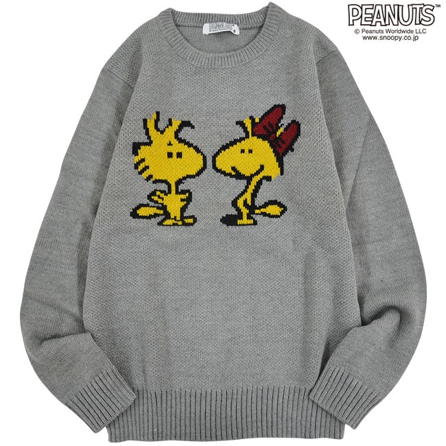 楽天市場 スヌーピー セーター ウッドストック インターシャクルー メンズ レディース ペア Charabasket キャラバス