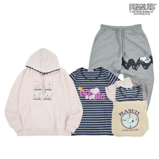 スヌーピー レディース Peanut セット パーカー Snoopy スウェット