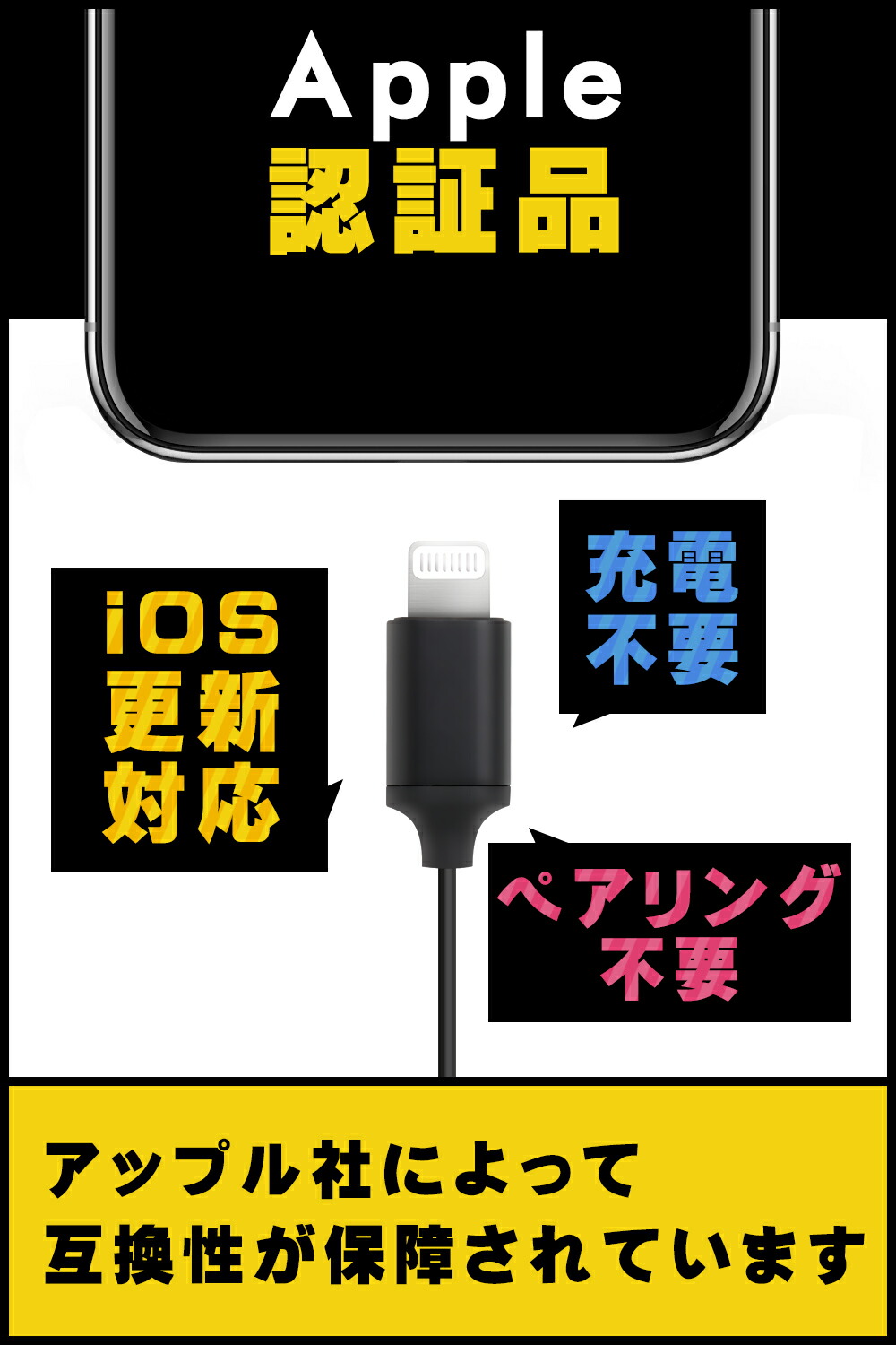 楽天市場 Apple認証済み Iphone イヤホン ライトニングイヤホン Mfi 純正 カナル型 カナル リモコン マイク ハンズフリー テレワーク 在宅勤務 Lightning ライトニング イヤホン Iphone11 Iphonexs Iphonexr Iphone Ipad イヤホン 有線 Iphone Apple アップル 細い