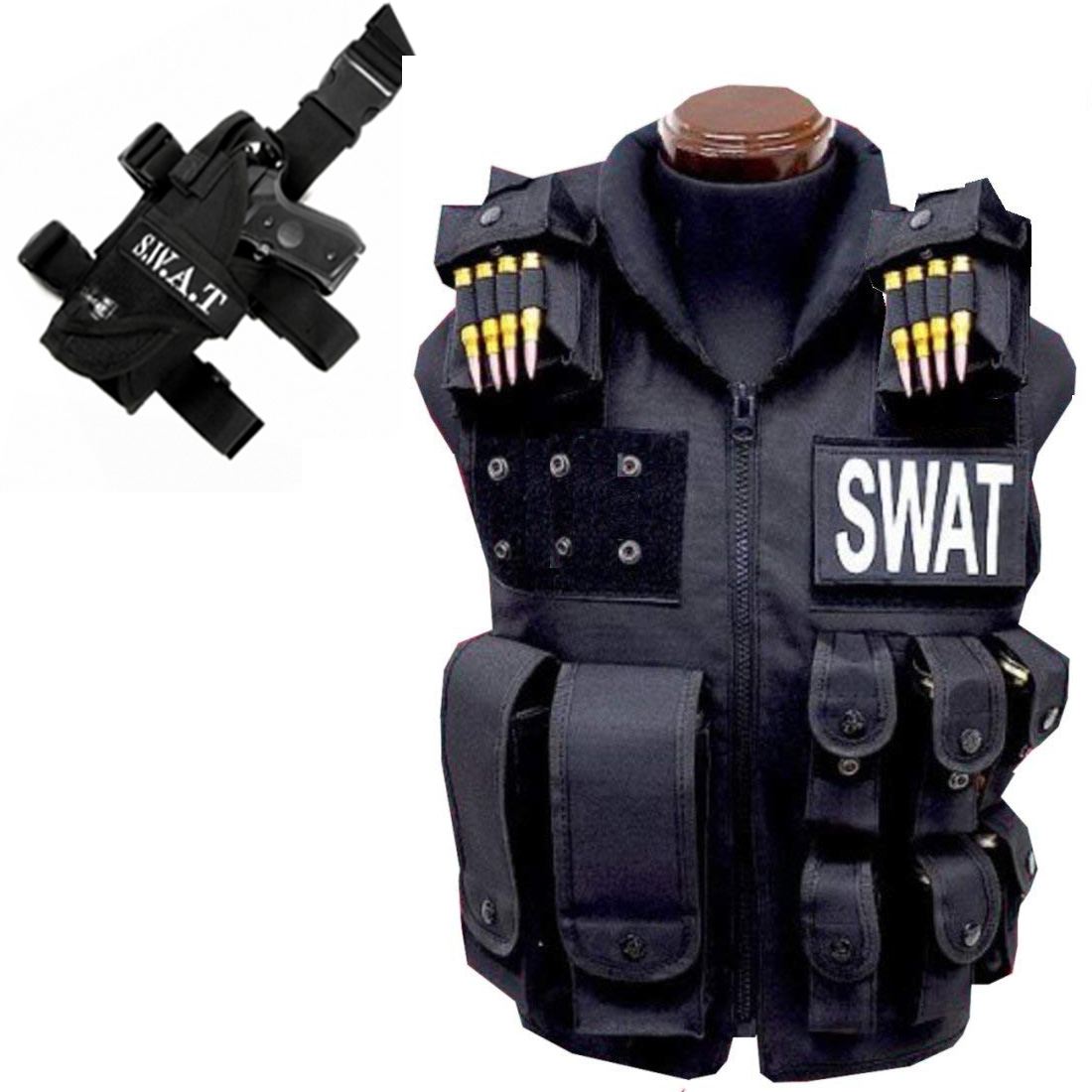 未使用品✨タクティカルベスト ロサンゼルス SWAT スワット 特殊部隊 LA SHENKEL SWAT 13ポケット 戦術ベスト タクティカルベスト